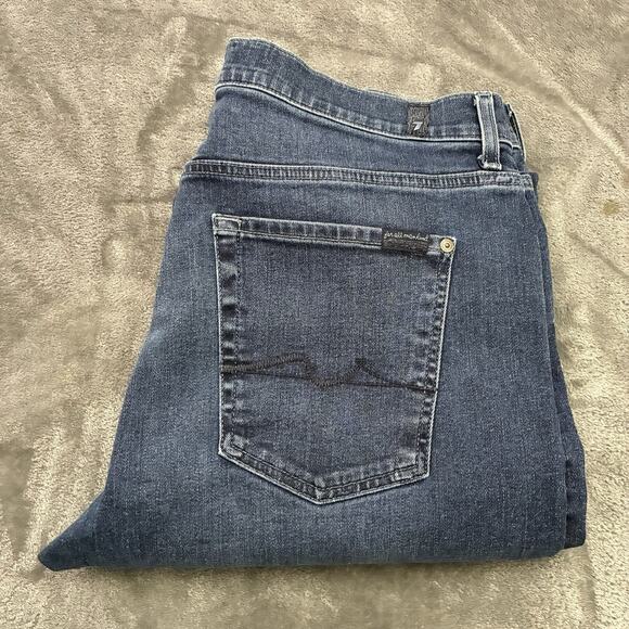7 For All Mankind Austyn Mens Jeans 36 Blue Relaxed Straight Luxe Performance - Picture 1 of 12
